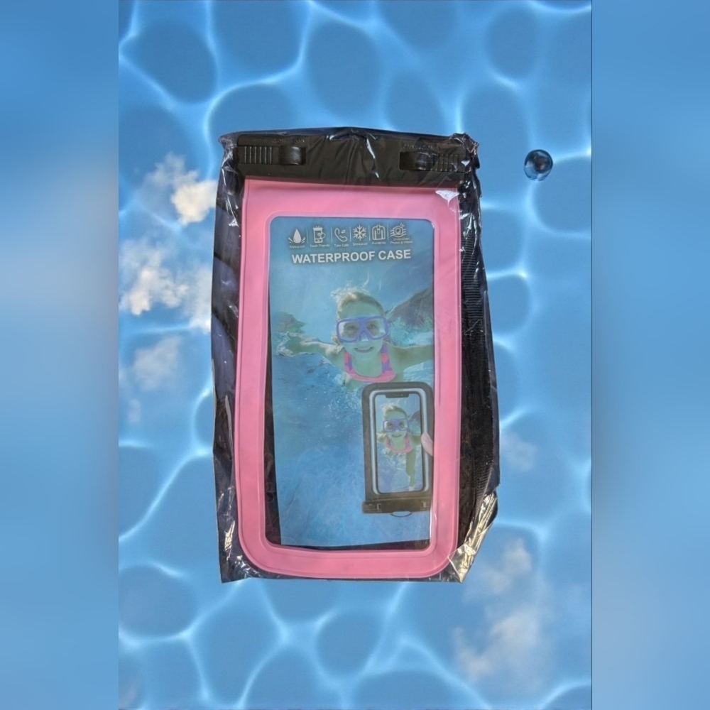 Universal Waterproof Phone Case Color Pink (New)